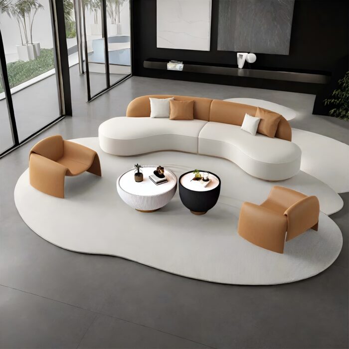 Lobby VIP lounge area parlor sofa set 5 pieces set