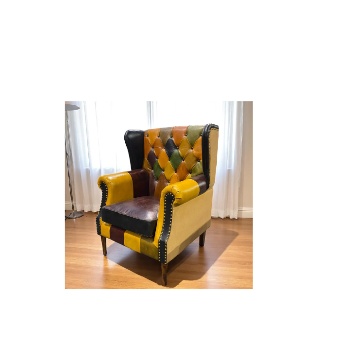 Leather Wing Back Chair