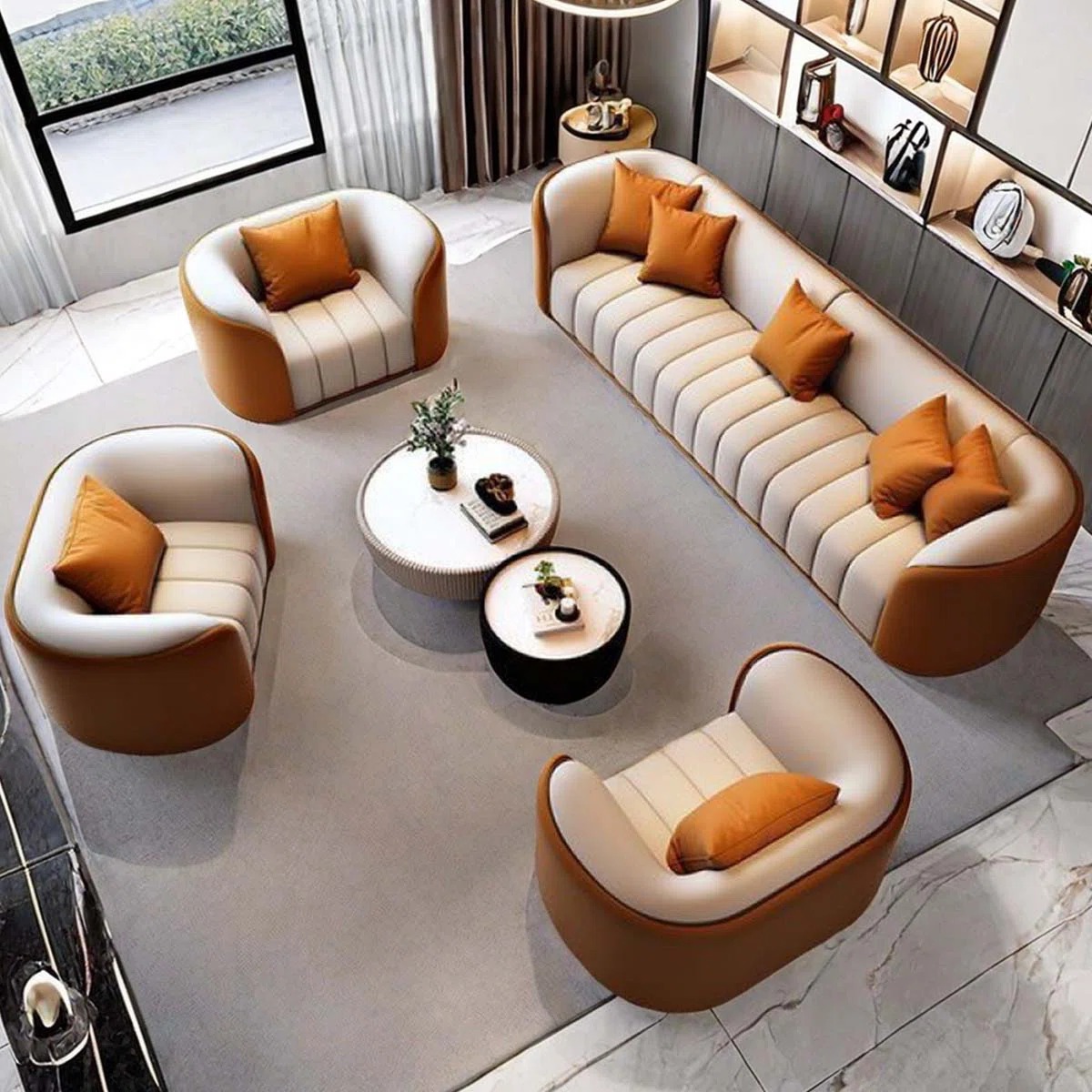 Branach 6 - Piece Faux Leather Living Room Set - Image 4