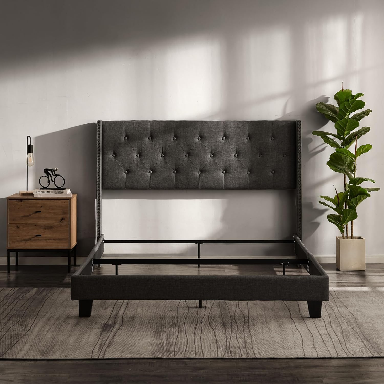 Hearth & Harbor Full Size Wingback Bed - Image 4