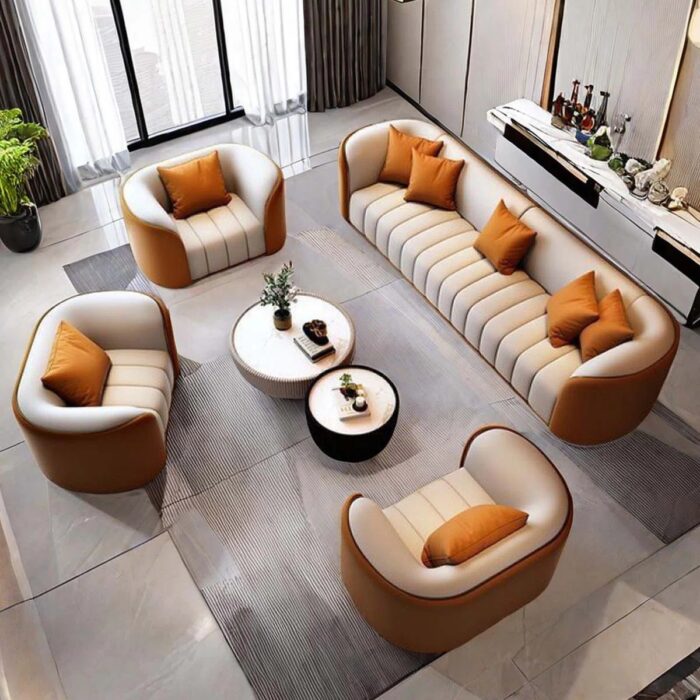 Branach 6 - Piece Faux Leather Living Room Set