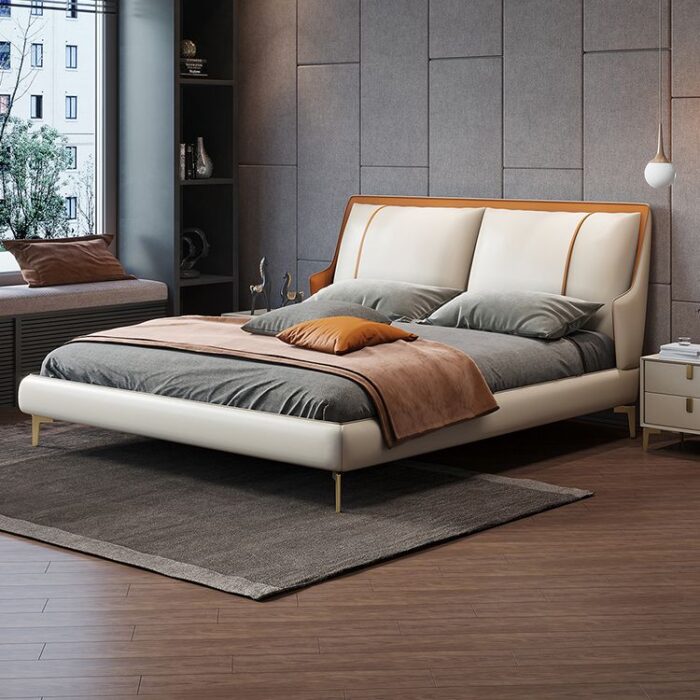 Upholstered Mid-century Modern Platform Bed