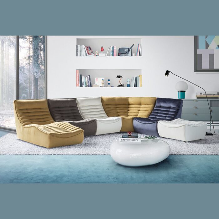 80" Modern Upholstered Sofa with Two Pillows Included