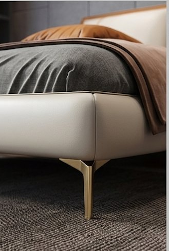 Upholstered Mid-century Modern Platform Bed - Image 8