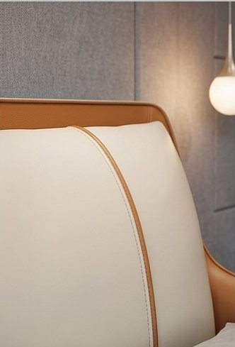 Upholstered Mid-century Modern Platform Bed - Image 7