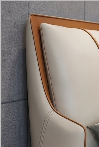 Upholstered Mid-century Modern Platform Bed - Image 6