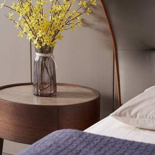 Contemporary Wingback Platform Bed - Image 3