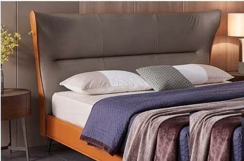 Contemporary Wingback Platform Bed - Image 7