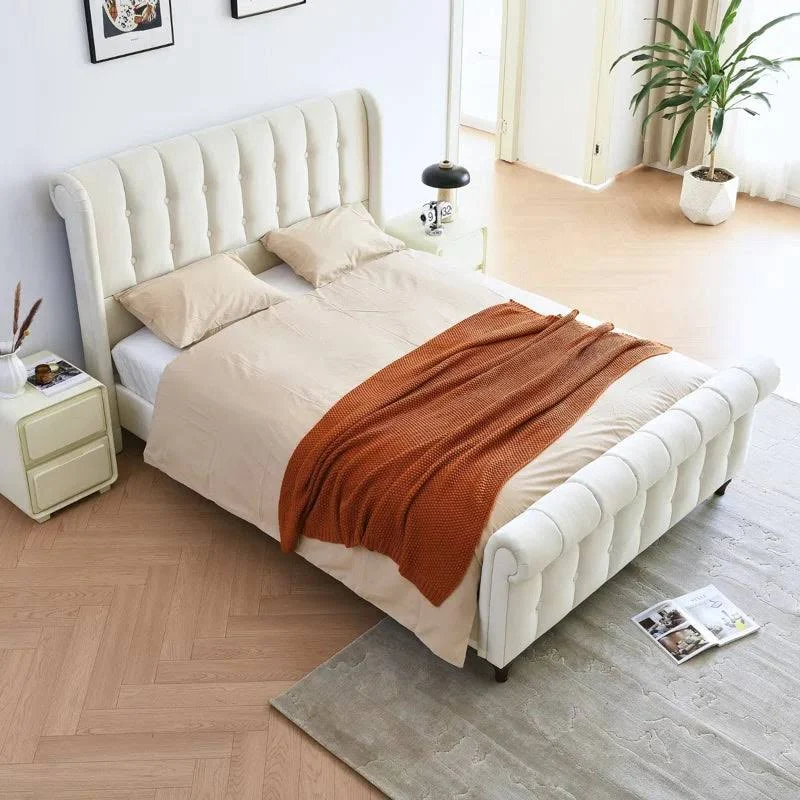 ADOUER WOOD Upholstered Bed - Image 6
