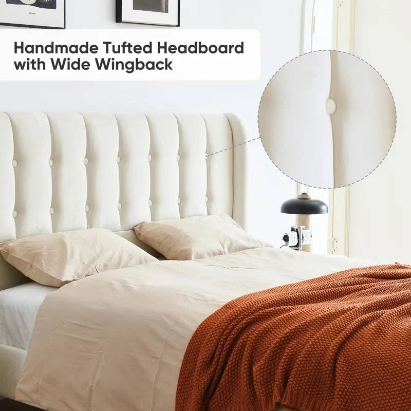 ADOUER WOOD Upholstered Bed - Image 4