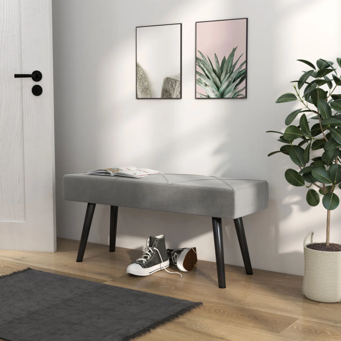 Melenie Polyester Upholstered Bench
