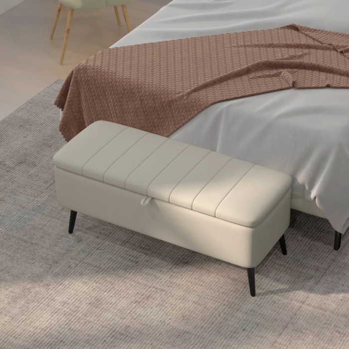 Ehrenberg Polyester Upholstered Storage Bench