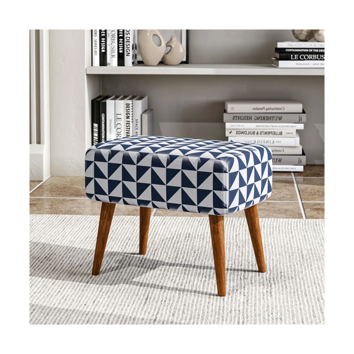 Ovitt 48.5cm Wide Rectangle Geometric Footstool Ottoman