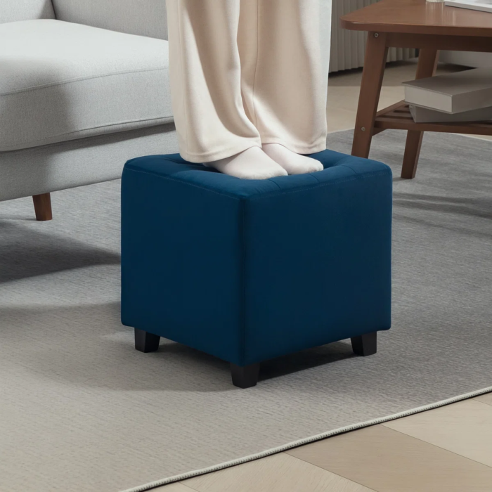 Taitianna 35cm Wide Solid Colour Puffy Stool