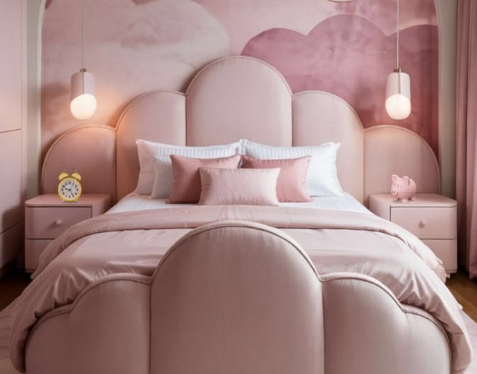 Scalloped Velvet Bed - Kids - Image 2