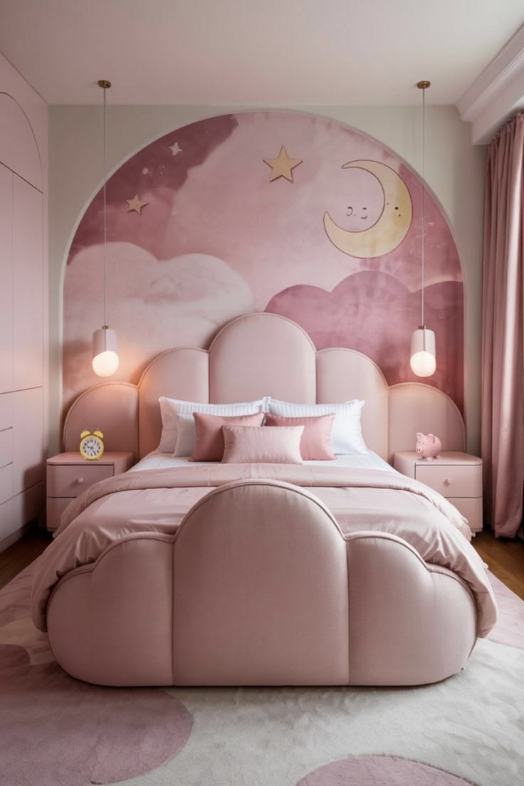 Scalloped Velvet Bed - Kids