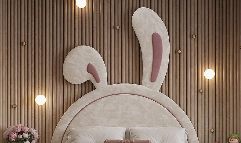 Novelty Bunny upholstered platform bed - Kids - Image 3