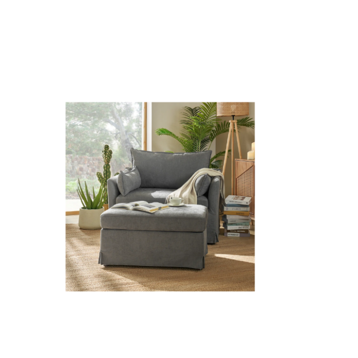 Armchair with Footstool