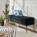 Clasby 116cm Wide Transitional Polyester Upholstered Tufed Bench with storage space - Image 5