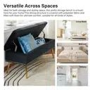 Clasby 116cm Wide Transitional Polyester Upholstered Tufed Bench with storage space - Image 6