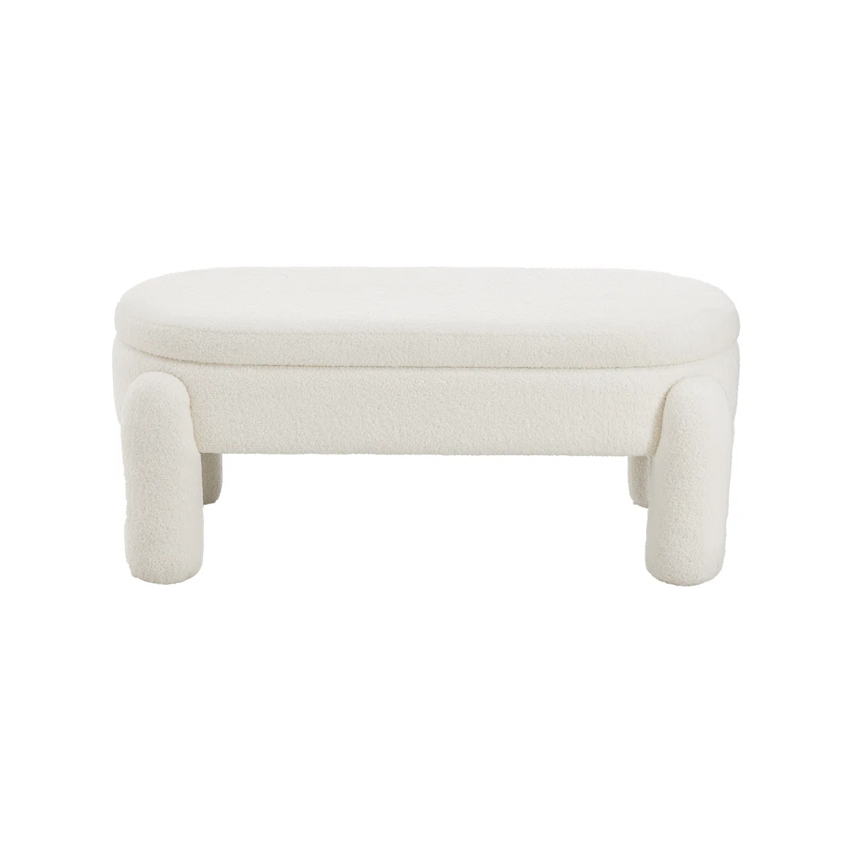 110cm W Teddy White Novelty Storage Bench - Image 8