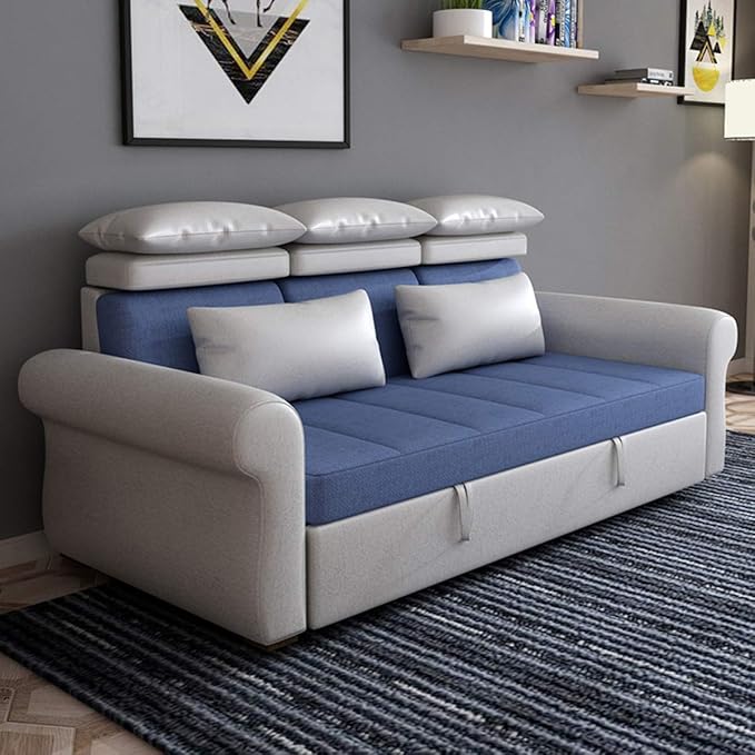 European Fabric Loveseat Sofa Couch Bed