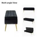 Clasby 116cm Wide Transitional Polyester Upholstered Tufed Bench with storage space - Image 3