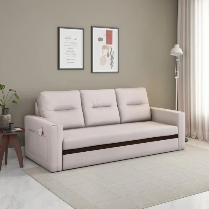 Boxton Fabric 3 Seater Sofa Cum Bed