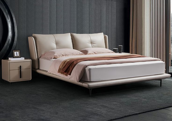 Puffy Upholstered Platform Bed