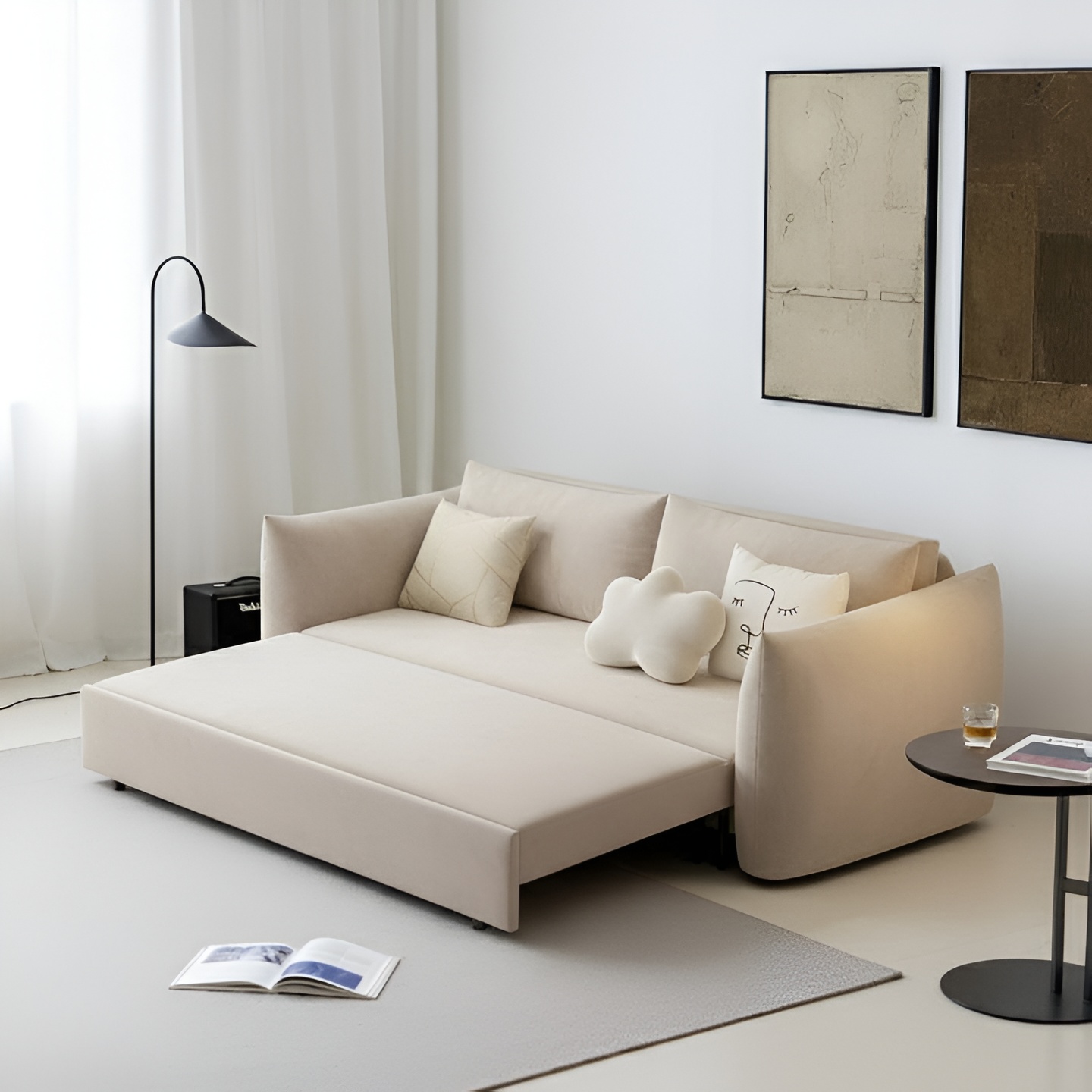 Luxe Slide-Out Sofa Cum Bed