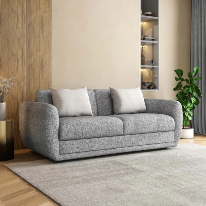 Nestivo 3 Seater Fabric Sofa Cum Bed with Pocket Spring Mattress