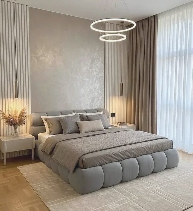 BoucleBubble Tufted Platform Bed