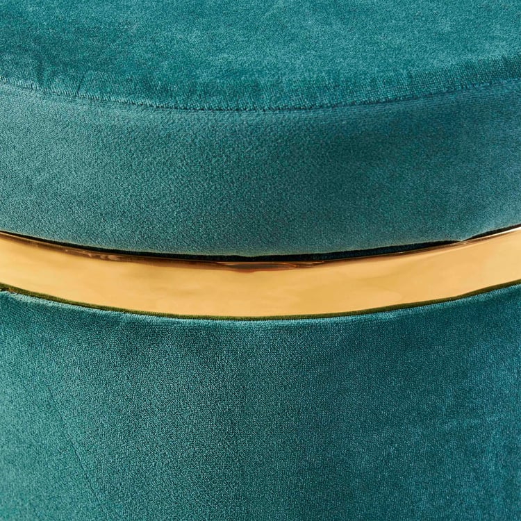 Velvet Storage Ottoman Puffy Stool - Image 4