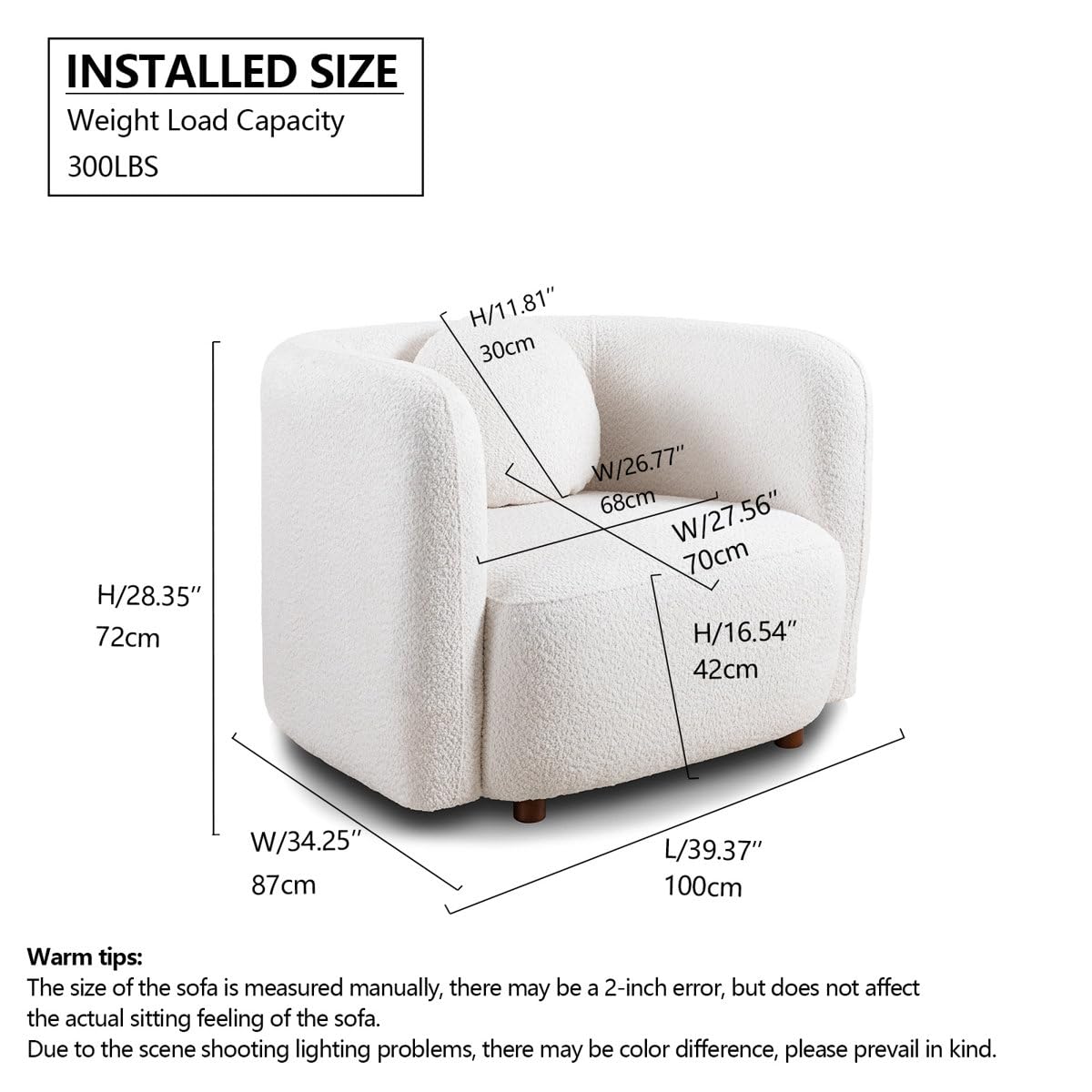 Organic Curved Barrel Chair - Image 3