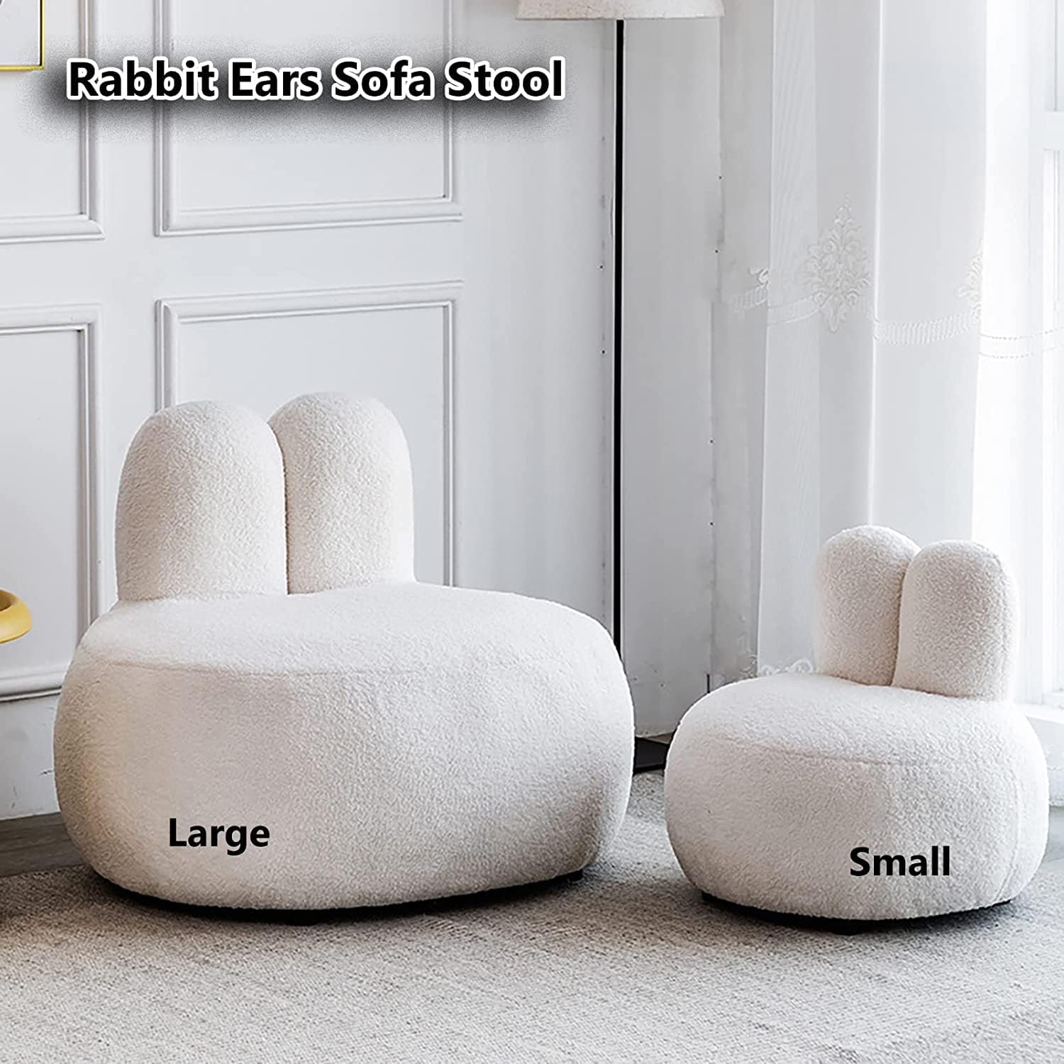 Rabbit Ear Design Round Sofa Chair - Image 3