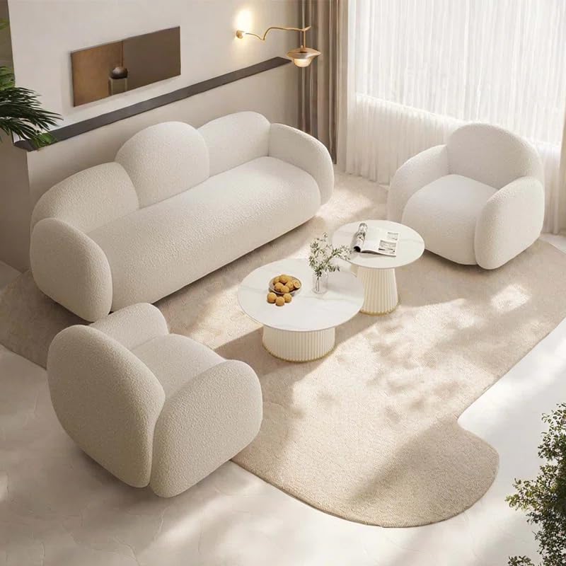White Boucle Sundae Armchair - Image 5
