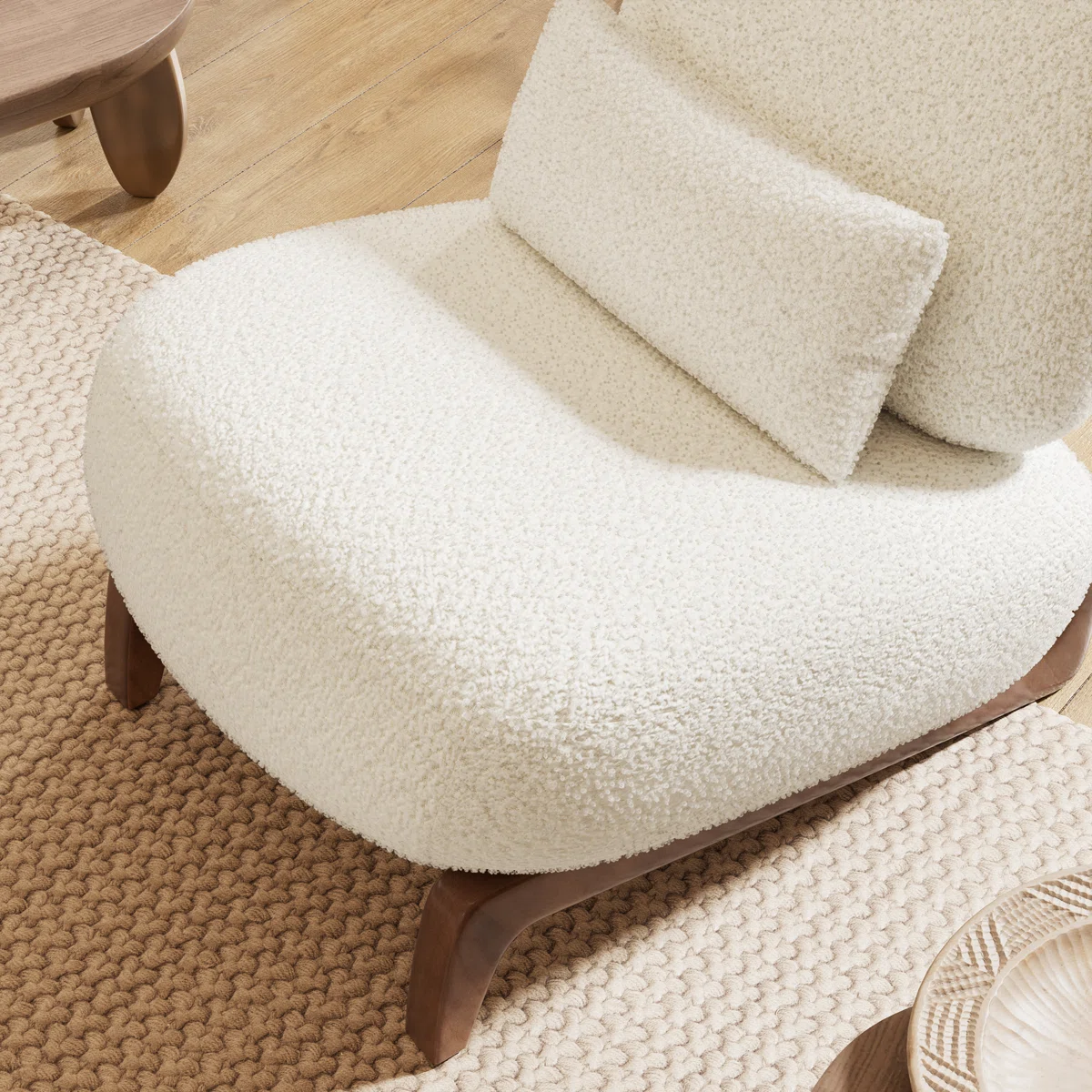 Japandi Slanted Lounge Chair - Image 6