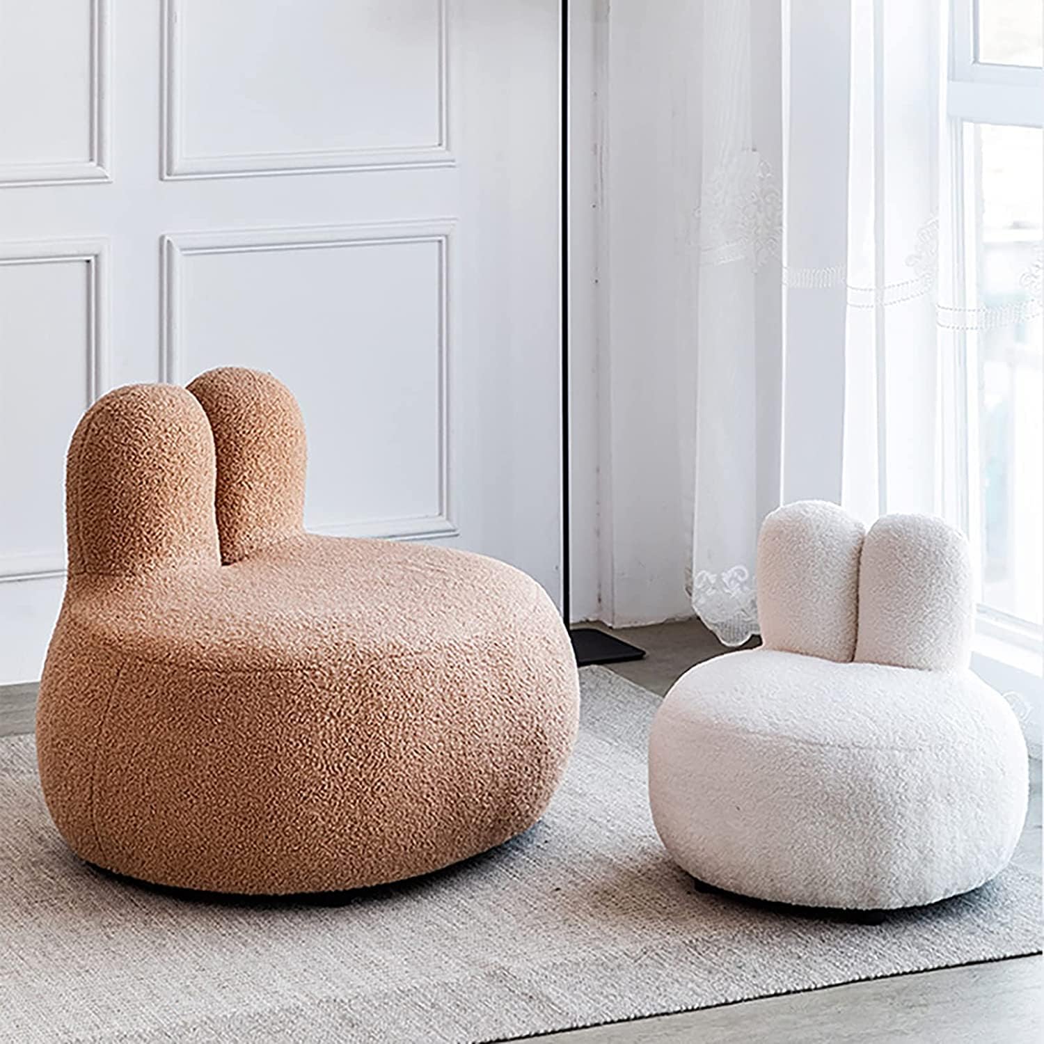 Rabbit Ear Design Round Sofa Chair - Image 6