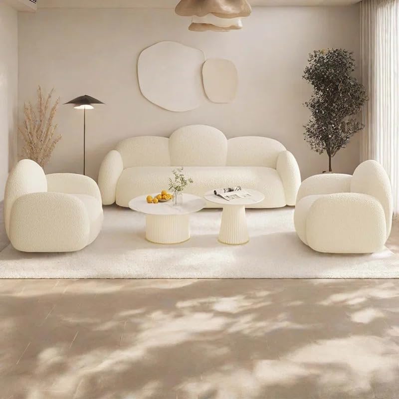 White Boucle Sundae Armchair - Image 4