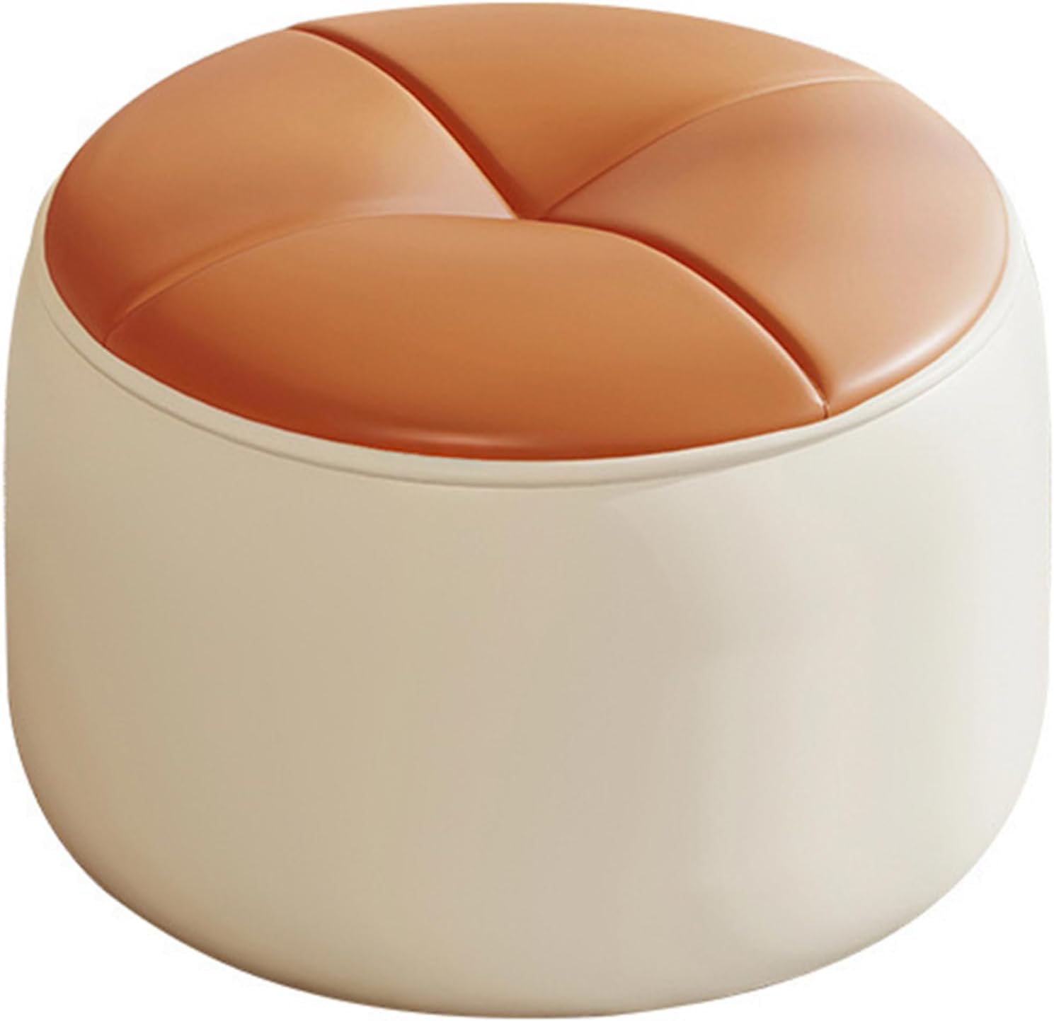 Modern Petal-Top Round Ottoman Stool - Image 4