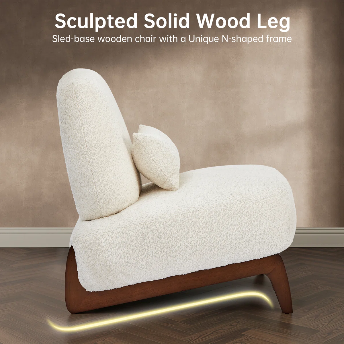 Japandi Slanted Lounge Chair - Image 4