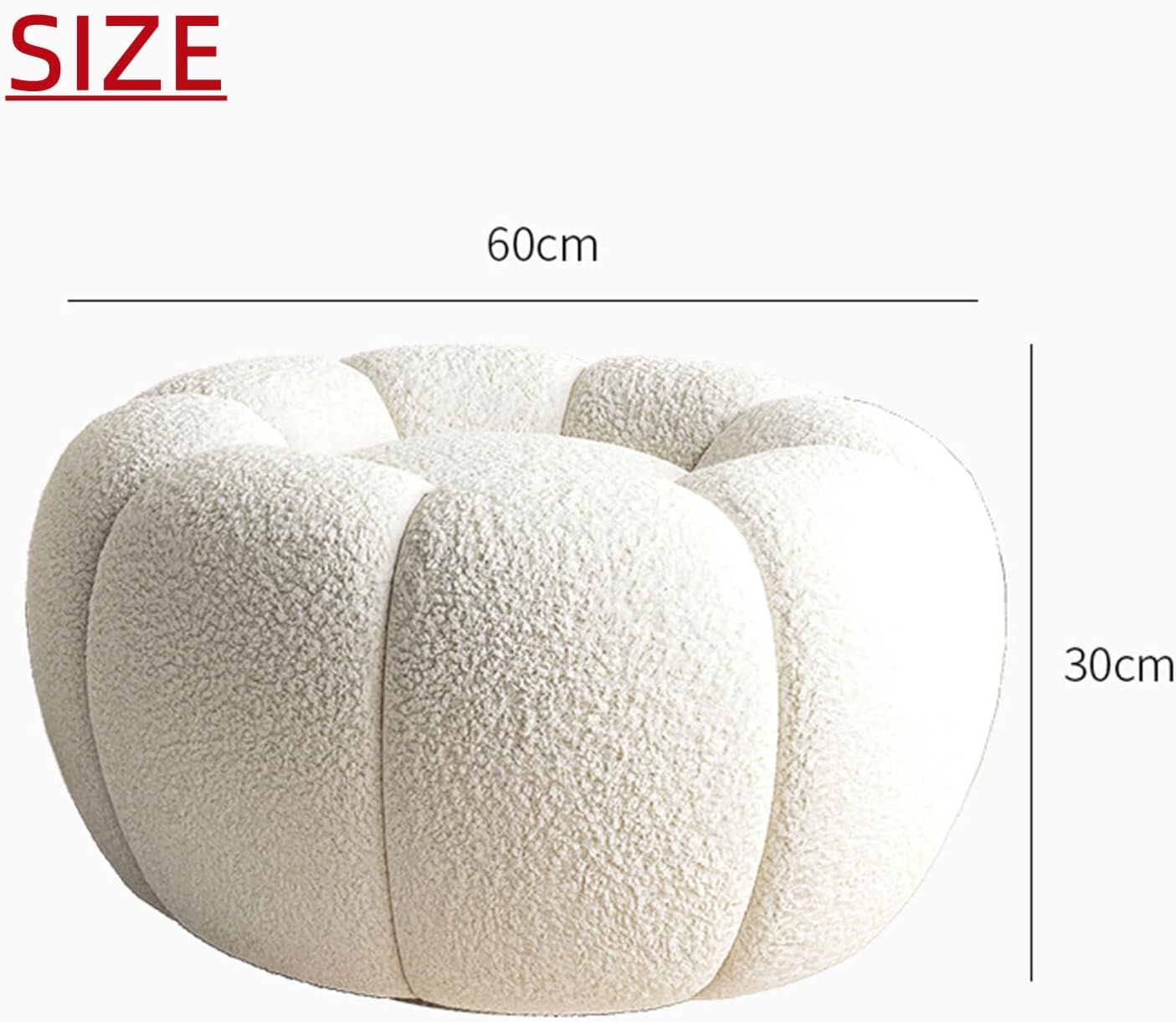 Boucle Pumpkin Puffy Stool - Image 5