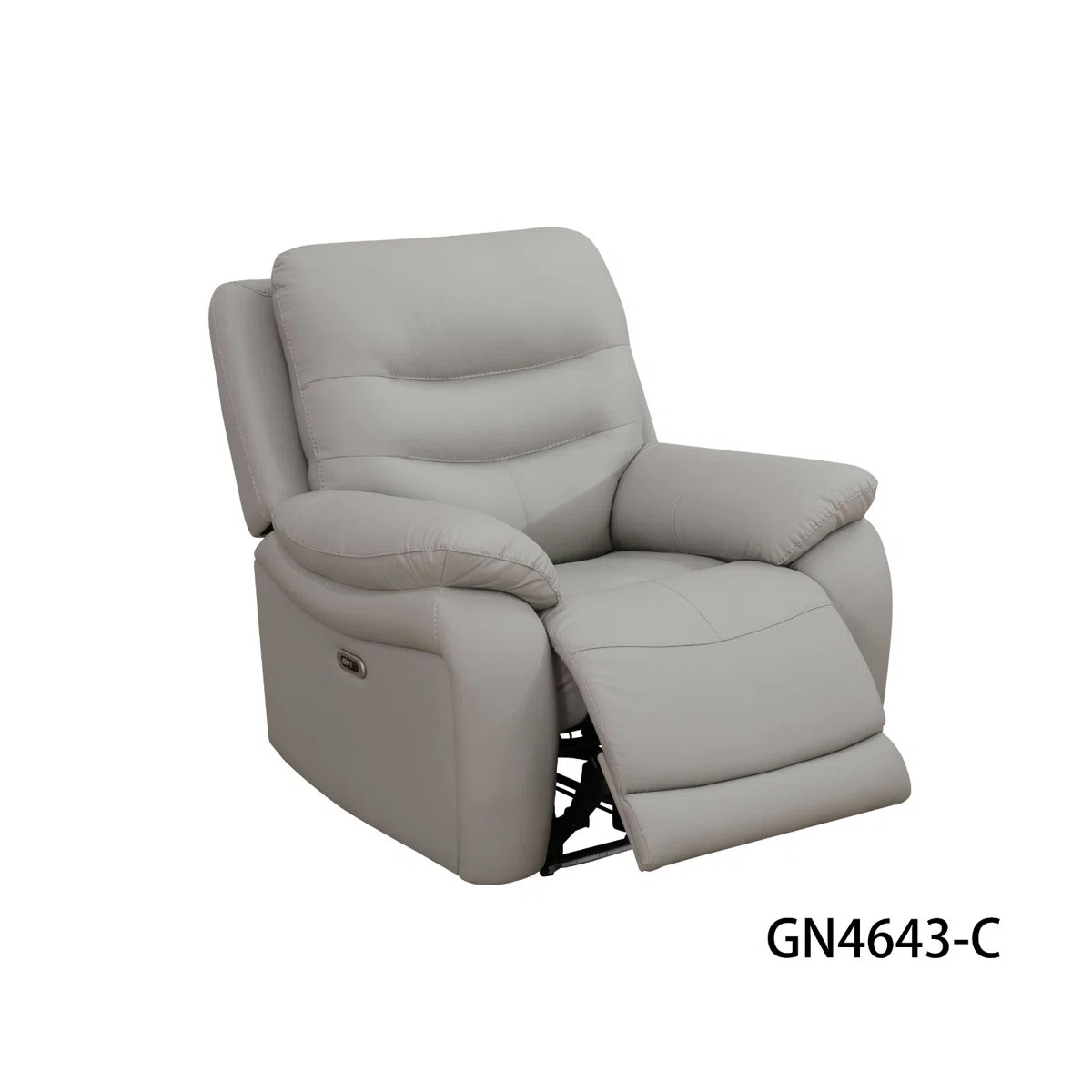 Gray Breathable Leather And 3-Piece Living Room Recliner Sofa Set - Image 8