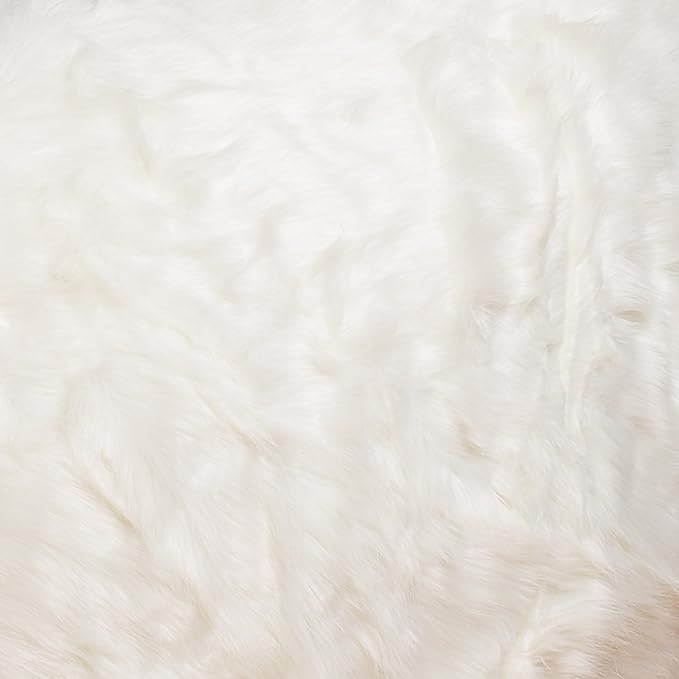 Cream-Colored Furry Bean Bag Chair - Image 5