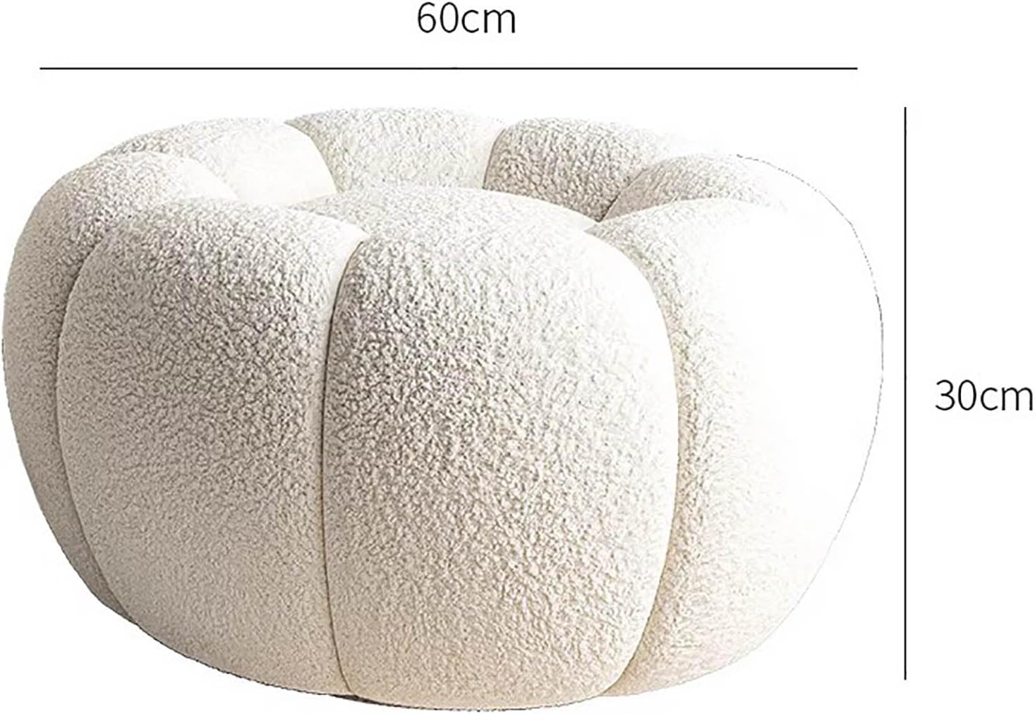 Boucle Pumpkin Puffy Stool - Image 3