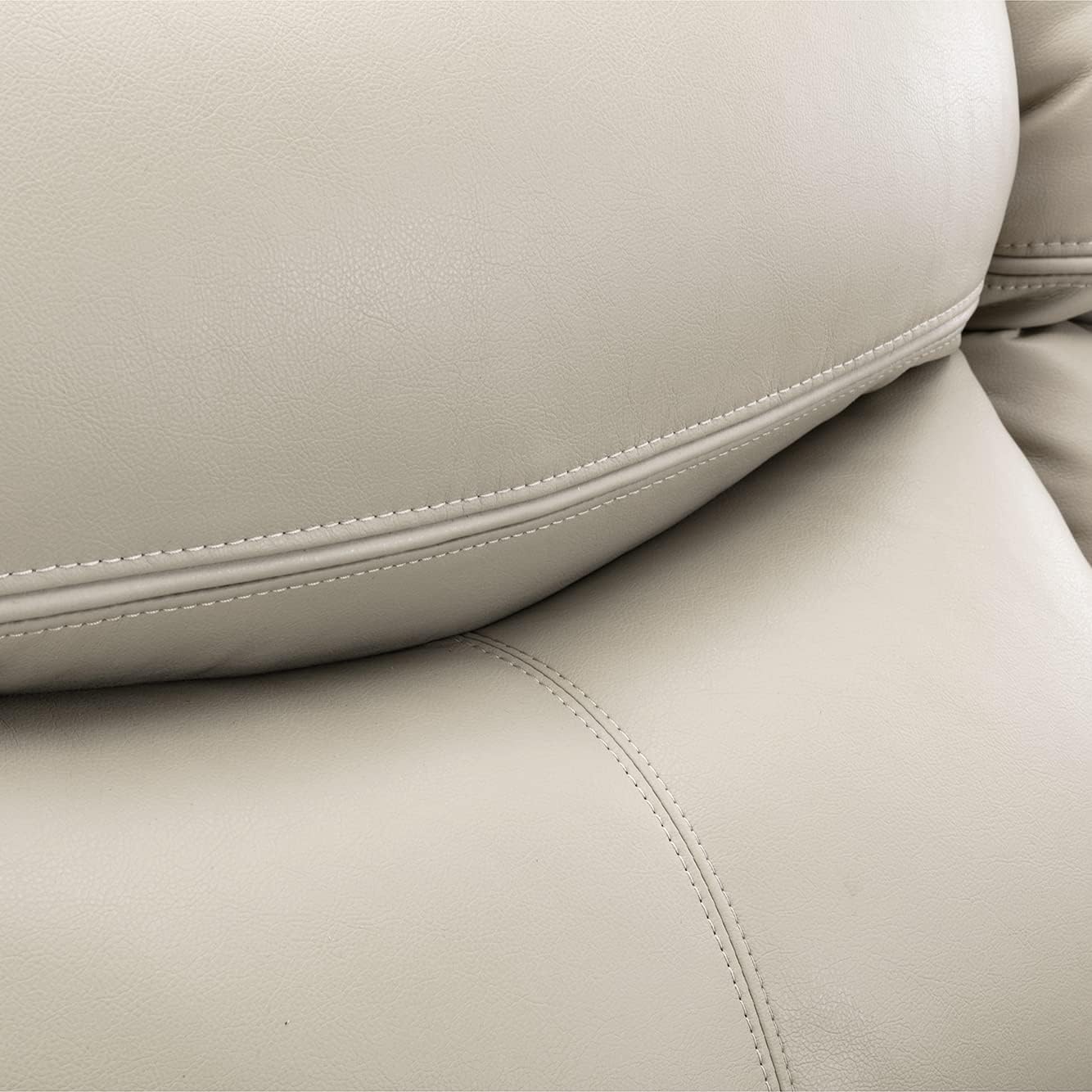 Familymill Breathable Leather Manual Reclining 3-Seat Sofa for Living Room/Office/RV - Image 7