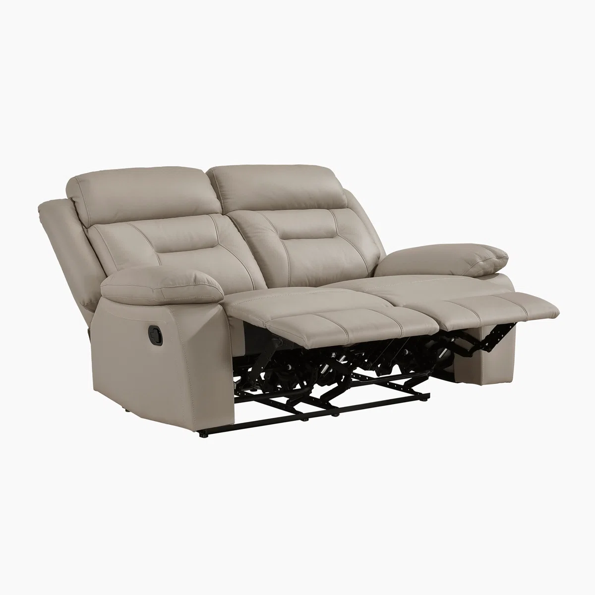Huskins Modern & Contemporary Manual Reclining 3-Piece Living Room Set with 100% Top Grain Leather Seating Surfaces, Effortless Tab Pull Motion & Foam over Pocket Coils Comfort - Image 5
