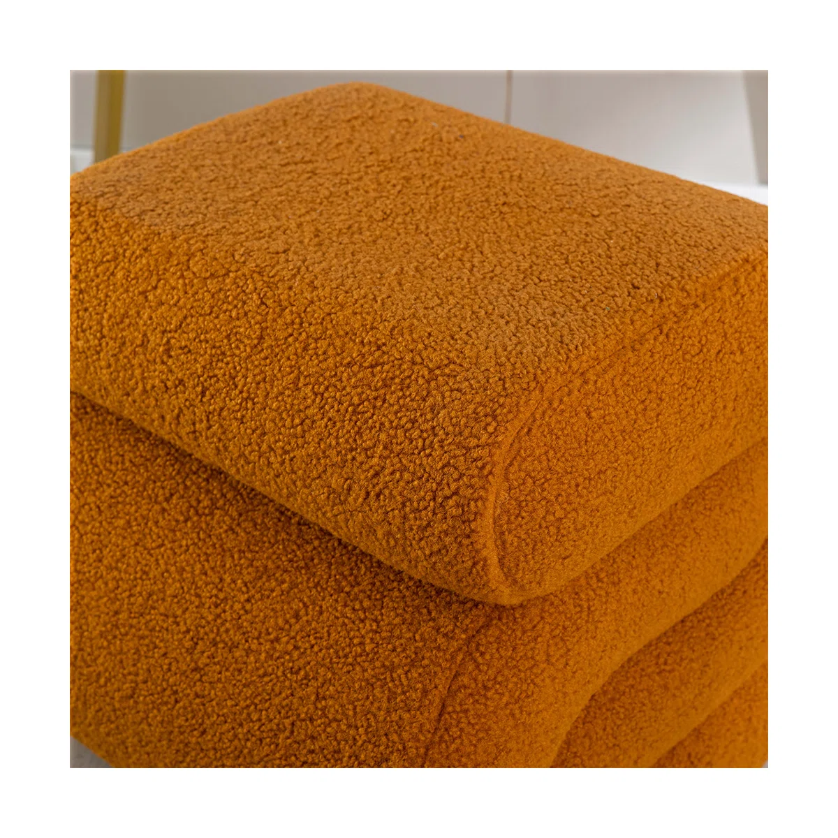 Sculptural Curved Ottoman Puffy Stool - Image 4