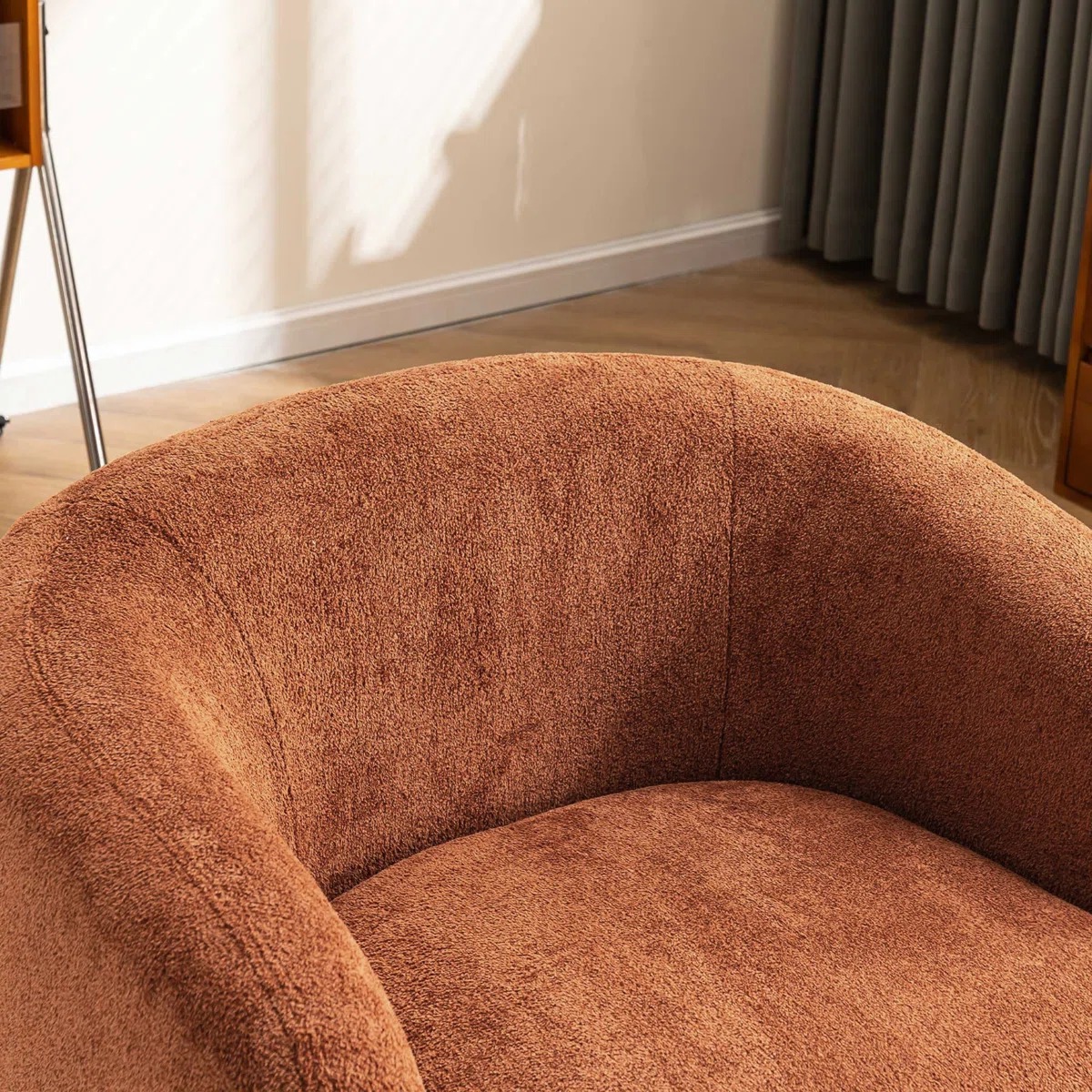 Munehito Upholstered Swivel Barrel Chair - Image 4